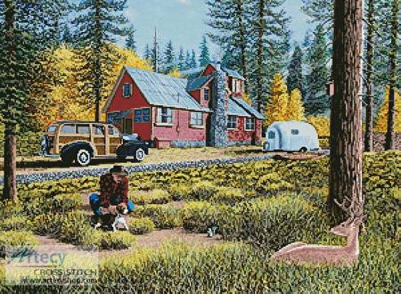 cross stitch pattern Autumn in the Forest