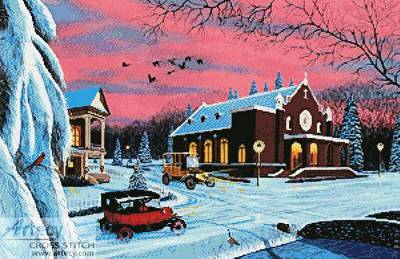 cross stitch pattern Christmas at St Bernardines