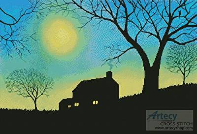 cross stitch pattern Moonlit Evening