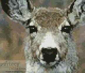 cross stitch pattern Mini Deer Face