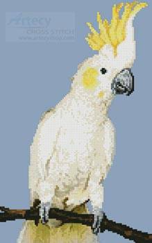 cross stitch pattern Mini Sulphur Crested Cockatoo