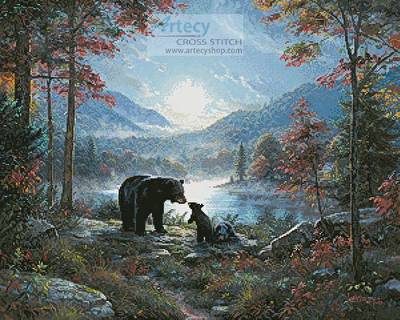 cross stitch pattern Bedtime Kisses