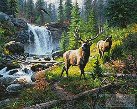 cross stitch pattern Thunder River