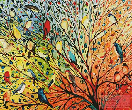 cross stitch pattern 27 Birds 