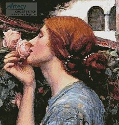 cross stitch pattern My Sweet Rose (Detail)