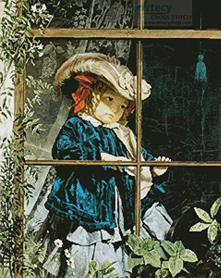 cross stitch pattern No Walk Today Painting