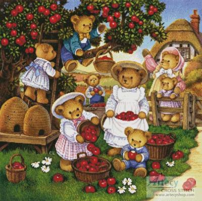 cross stitch pattern Apple Harvest
