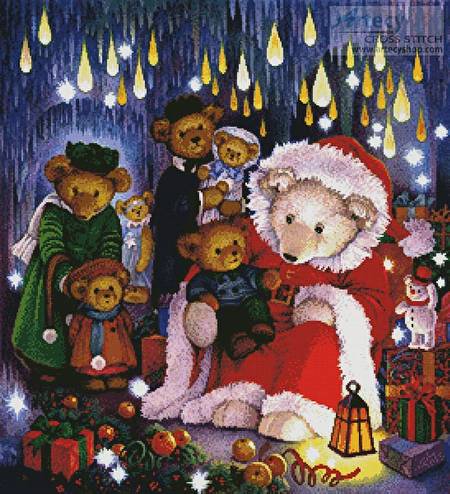 cross stitch pattern Father Christmas