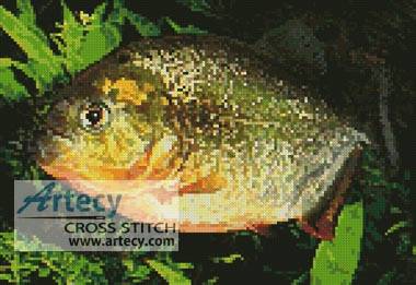 cross stitch pattern Piranha