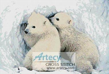 cross stitch pattern Polar Bear Cubs