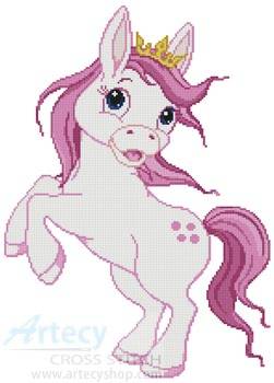 cross stitch pattern Princess Horse