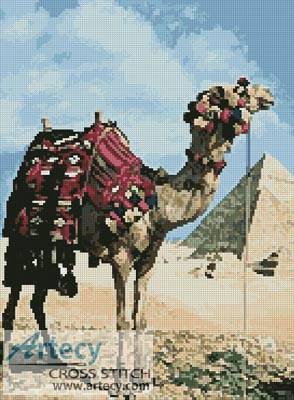 cross stitch pattern Pyramids and Camel