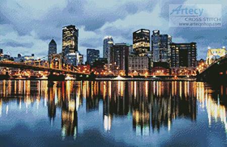 cross stitch pattern Pittsburgh Night