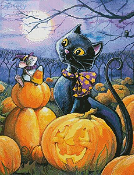 cross stitch pattern Pumpkin Patch Pals