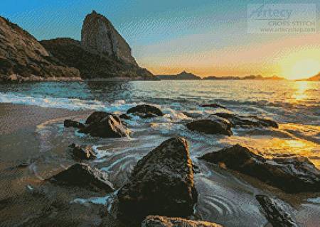 cross stitch pattern Sugarloaf Mountain