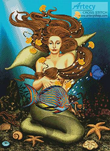 cross stitch pattern The Mermaid