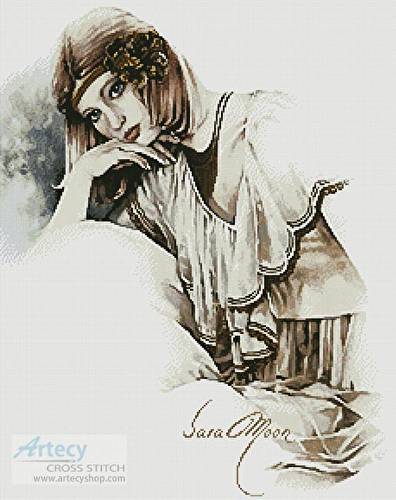 cross stitch pattern The Thinker