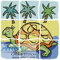 cross stitch pattern Turtle Design