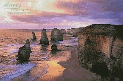 cross stitch pattern Twelve Apostles Sunset