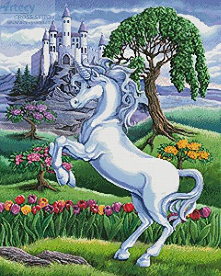 cross stitch pattern Unicorn Kingdom