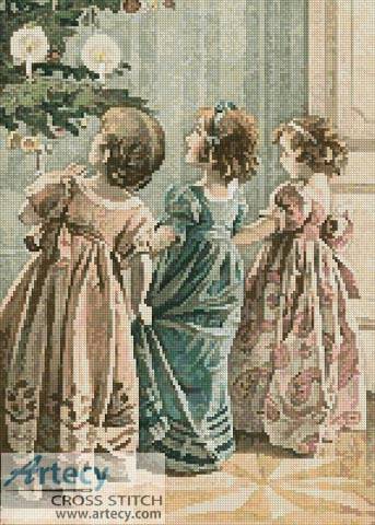 cross stitch pattern Victorian Christmas