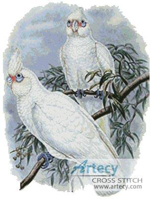 cross stitch pattern White Cockatoos