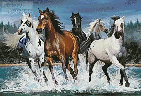 cross stitch pattern Wild Horses