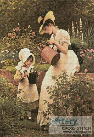 cross stitch pattern The Young Gardener