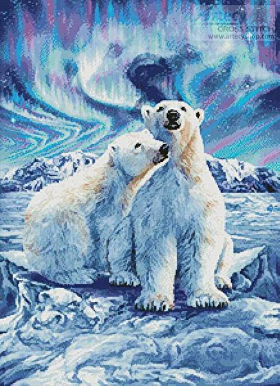 cross stitch pattern 10 Polar Bears