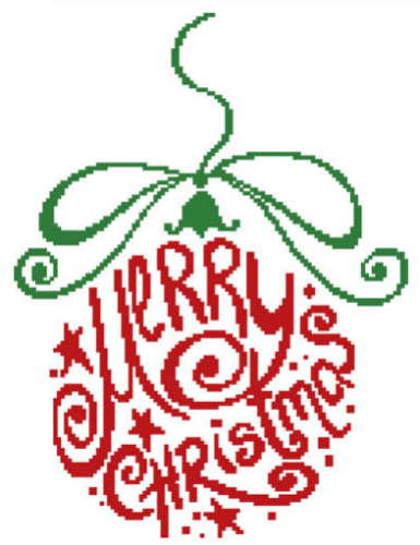 cross stitch pattern Abstract Christmas Bauble