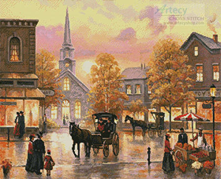 cross stitch pattern Autumn Breeze in Pleasantville