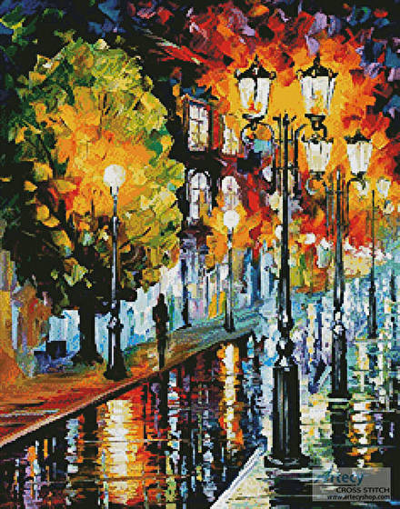 cross stitch pattern After a Night Rain