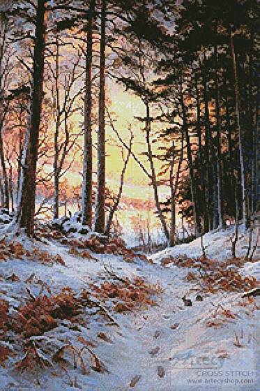 cross stitch pattern Afterglow