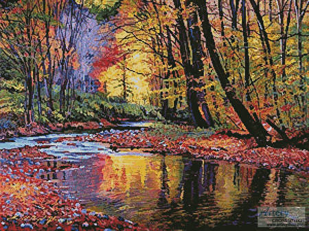 cross stitch pattern Autumn Prelude