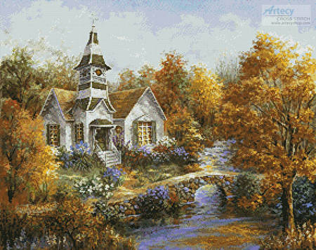 cross stitch pattern Autumn Worship