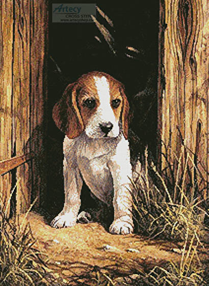 cross stitch pattern Beagle Puppy