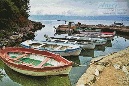 cross stitch pattern Boats
