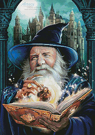 cross stitch pattern Book of Spells