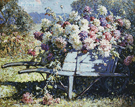 cross stitch pattern Barrow of Blooms