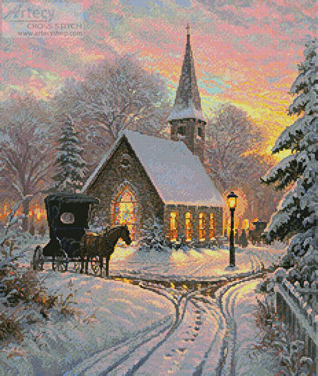 cross stitch pattern Carriage Chapel