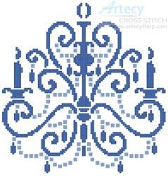cross stitch pattern Chandelier