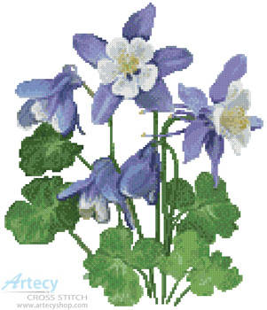 cross stitch pattern Columbine