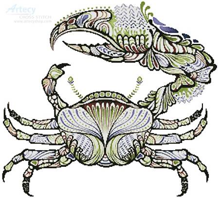 cross stitch pattern Crab