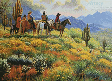 cross stitch pattern Cattle Plan