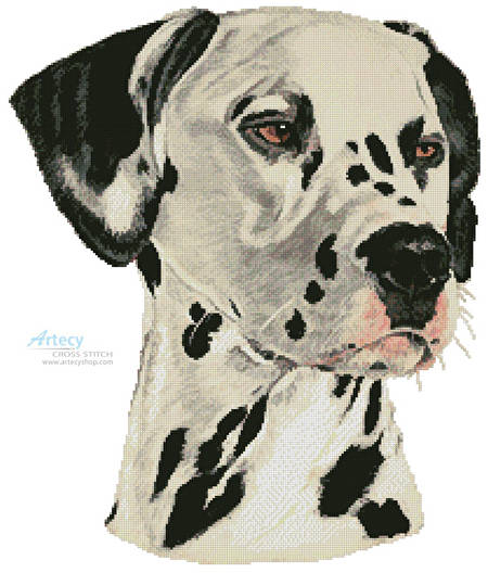 cross stitch pattern Dalmatian Painting