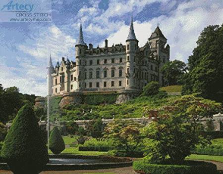 cross stitch pattern Dunrobin Castle