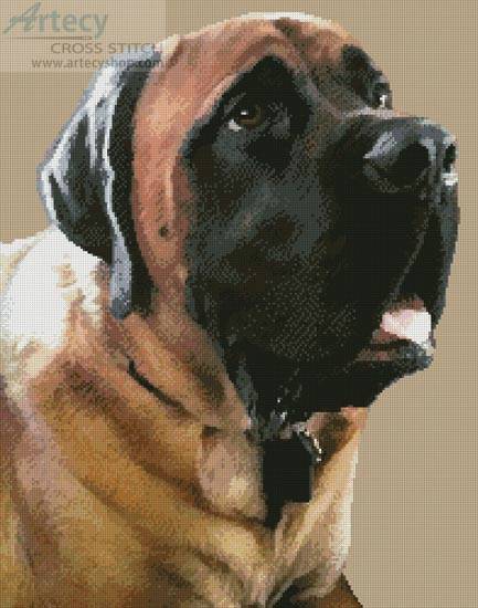 cross stitch pattern English Mastiff