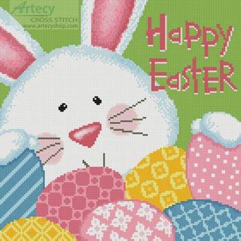 cross stitch pattern Easter Greeting