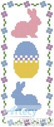 cross stitch pattern Easter Bookmark