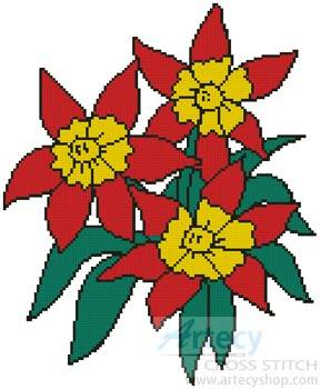 cross stitch pattern Floral 2